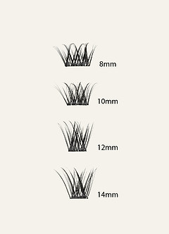 front Self-Adhesive Natural Cluster Lashes