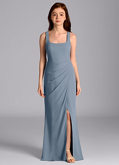 Azazie Mero Junior Twilight Mermaid Pleated Chiffon Dress image4