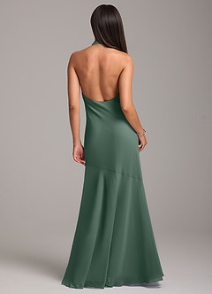 Azazie Lorena Brautjungfernkleider Meerjungfrau-Linie Plissee Chiffon Kleid Seemoos image7