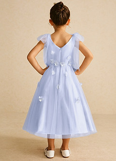Azazie Minia Flower Girl Dresses Lavender A-Line Bow Matte Satin Dress image6