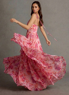 Harmony Maxi Klänning Persika Rosa image5