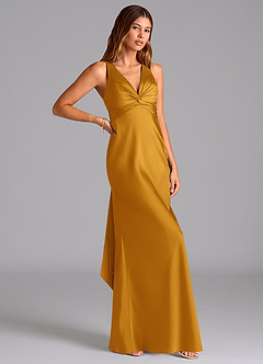 Azazie Hati Brudtärnklänningar Klä av Sjöjungfru i Stretch Satin Knäck image1