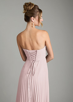 Azazie Tempest Bridesmaid Dresses Blushing Pink Empire Corset Chiffon Convertible Dress image9