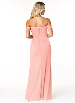 Azazie Tessa Bridesmaid Dresses Rosette Sheath Sweetheart Off-The-Shoulder Mesh Convertible Dress image3