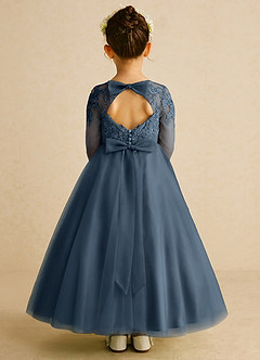 Azazie Precious Flower Girl Dresses Neptune A-Line Lace Tulle Dress image1