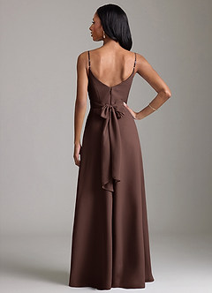 Azazie Kali Brudtärnklänningar Klä av A-Linje i Chiffong Plisserad Ganache image4