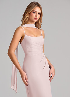 Azazie Calandra Suknie dla druhen Osłona Pofałdowany Szyfon Do ziemi Sukienka image6