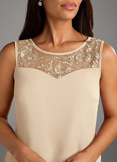 Azazie Maura Vestidos para mãe da noiva Vestir Champanhe de Chiffon de Macacão/terninho com Lantejoulas image5