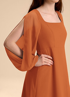 Azazie Bondi Junior A-Linie Blouson Chiffon Kleid Kanel image8