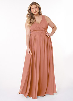 Azazie Kora Bridesmaid Dresses MAI TAI A-Line Pleated Chiffon Dress image7