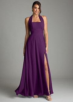 Azazie Tamira Suknie dla druhen Linia A Pofałdowany Szyfon Do ziemi Sukienka image1