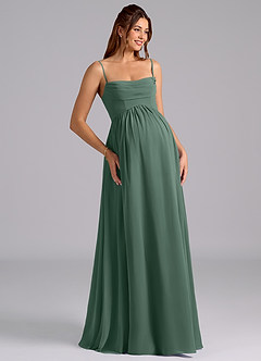 Azazie Saige Maternity Bridesmaid Dresses A-Line Pleated Chiffon Floor-Length Dress image7