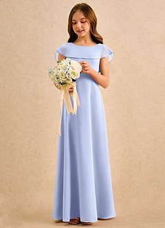 Azazie Kittie Girls Formal Flower Girl Klänningar Klänning A-Line i Chiffong image3
