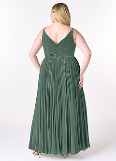 Azazie Raychelle Bridesmaid Dresses Sea Moss A-Line V-Neck Chiffon Dress image8