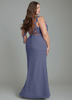 Azazie Jessamine Bridesmaid Dresses Stormy Mermaid Corset Chiffon Dress image10