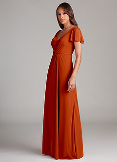 Azazie Soren Final Sale Black A-Line Ruched Mesh Dress image4