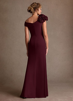 Azazie Gwynne vestidos de madre de la novia Vestido de Cabernet de Crepé elástico de Corte Sirena con Vestidos sin tirantes image3