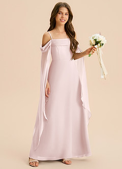 Azazie Moana Junior Klä av A-Line i Chiffong Plisserad image6