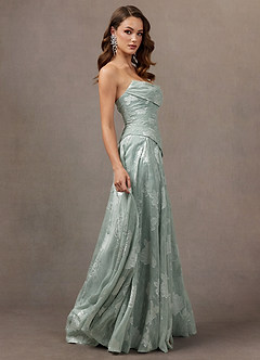 Dominica Frosted Sage Maxi Dress image5