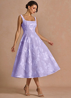 Brynn Pale Purple Midi Dress image3
