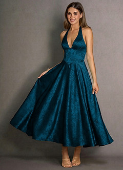 Isabeau Navy Black Maxi Dress image3