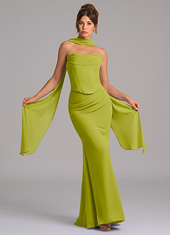 Azazie Sorrel Suknie dla druhen Syrena Gorset Szyfon Do ziemi Sukienka image1