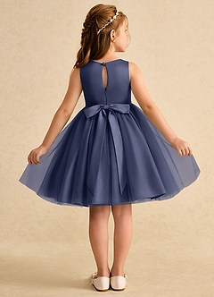 Azazie Prima Flower Girl Dresses Stormy A-Line Bow Tulle Dress image2