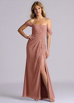 Azazie Heidi Final Sale Cedar Rose Mermaid Corset Chiffon Dress image1