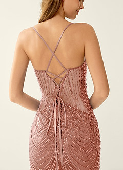 Magnolia Dusty Pink Mermaid Sequined embroidery Prom Dress image6