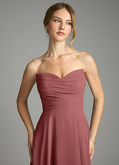 Azazie Ayla Abiti da Damigella Abito A-Line in Chiffon Scollo a Cuore Ametista image4