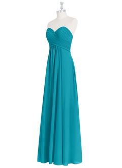 Azazie Yazmin Bridesmaid Dresses Jade A-Line Sweetheart Neckline Chiffon Convertible Dress image10