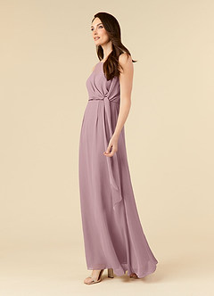Azazie Marchioness Mère de la mariée Robes Robe Trapèze en Mousseline de soie Plébiscitée Rose Poussiéreuse image3