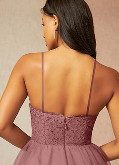Azazie Roni Bridesmaid Dresses Desert Rose A-Line Sweetheart Neckline Tulle Convertible Dress image6