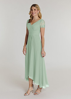 Azazie Thais Kleider für die Brautmutter A-Linie Spitze Chiffon Kleid Agave image3