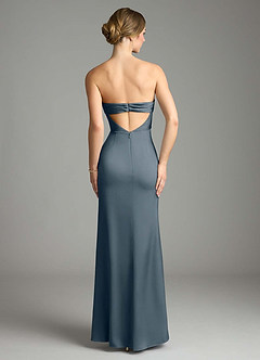 Azazie Leonis Bridesmaid Dresses Twilight Mermaid Pleated Stretch Satin Convertible Dress image2