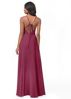 Azazie Everleigh Bridesmaid Dresses Mulberry A-Line Sweetheart Pleated Chiffon Dress image2