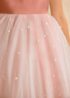 Azazie Esme Flower Girl Dresses MAI TAI Ball-Gown Bow Tulle Dress image9