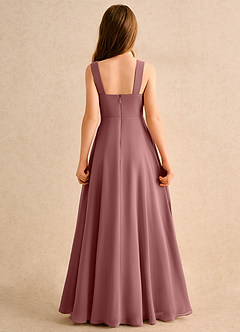 Azazie Makani Girls Formal Blumenmädchenkleider A-Linie Herzausschnitt Chiffon Kleid Wüstenrose image2