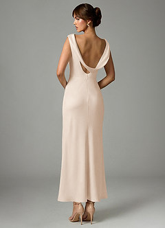 Azazie Kieryn Suknie dla druhen Syrena Pofałdowany Satyna elastyczna Długość kostki Sukienka image5