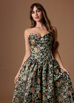 Vestido Jardín De Medianoche Midi Desy image8