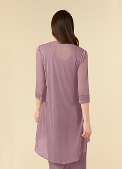 Azazie Frances Mother of the Bride Dresses Dusty Rose Jumpsuit/Pantsuit Scoop Mesh Dress image6