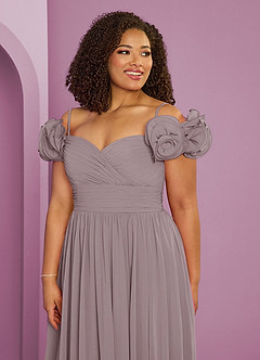 Barbie ♥ Azazie Bridesmaid Dresses Dusk A-Line Off the Shoulder Chiffon Convertible Dress image18