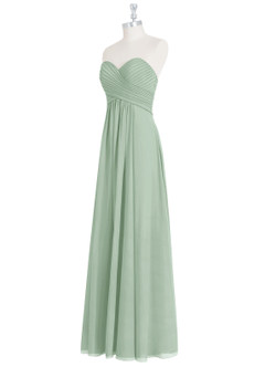 Azazie Yazmin Bridesmaid Dresses Agave A-Line Sweetheart Neckline Chiffon Convertible Dress image10
