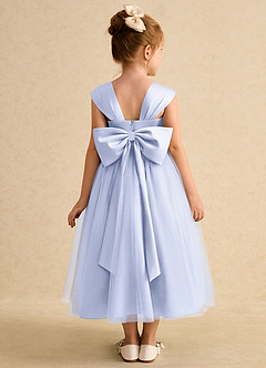 Azazie Chickadee vestidos de niña de las flores Vestido de Lavanda de Satin Mate de Princesa con Escote de Corazón image3