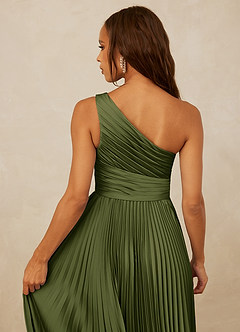 Christian Siriano Bridal for Azazie 1008 Brautjungfernkleider A-Linie One-Shoulder Stretch-Satin Kleid Olivgrün image6