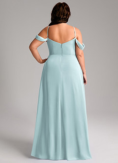 Azazie Marley Bridesmaid Dresses Mist A-Line Off the Shoulder Chiffon Convertible Dress image12