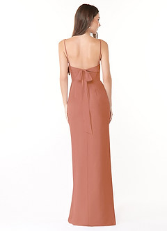 Azazie Mai Bridesmaid Dresses MAI TAI Sheath Pleated Chiffon Dress image2