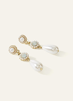 front Boucles d'oreilles en perles en forme de larme