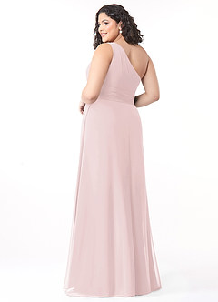 Azazie Dallas Bridesmaid Dresses Blushing Pink A-Line One Shoulder Chiffon Dress image7
