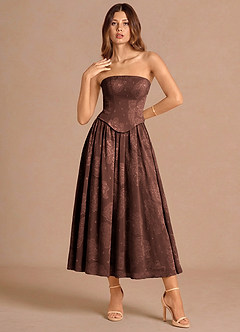 Isaura Mocha Coco Midi Dress image4